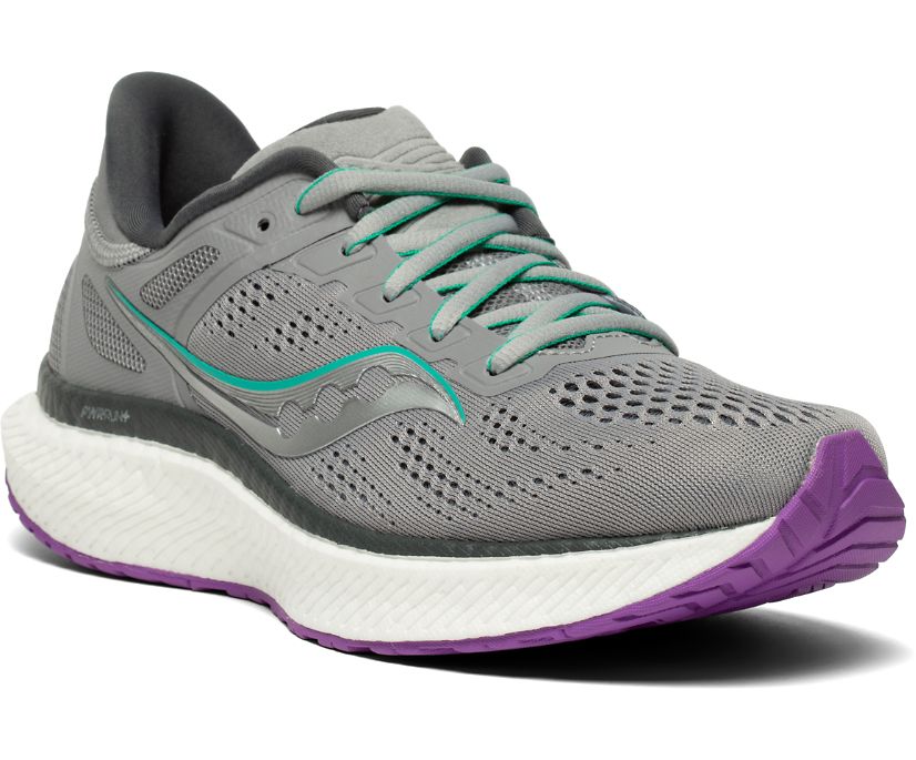 Women's Saucony Hurricane 23 Running Shoes Grey | Singapore 155NWYB